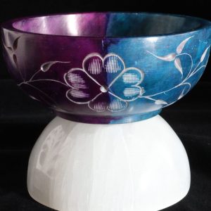 Turqouise & Purple Sun Bowl 4"